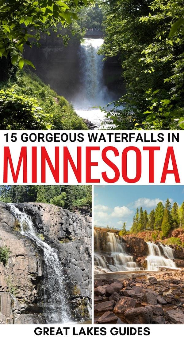 Searching for the prettiest waterfalls in Minnesota? This Minnesota waterfalls guide will help you find the best roadside stops and waterfall hikes in MN! | Waterfall hikes in Minnesota | Minnesota waterfall hikes | Best MN waterfalls | Waterfalls in MN | Places to vsiit in Minnesota | Minnesota destinations | Great Lakes waterfalls | USA waterfalls | Minnesota itinerary 