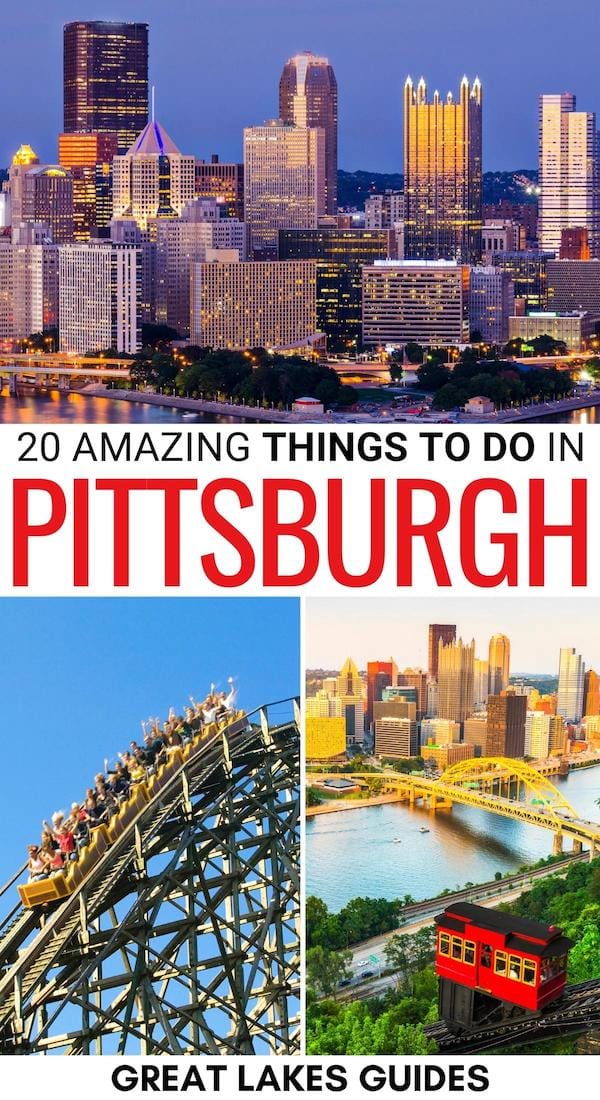 Are you looking for the best things to do in Pittsburgh PA? This guide contains the top Pittsburgh attractions and landmarks (for first-time visitors)! | Pittsburgh things to do | Places to visit in Pittsburgh | Pittsburgh landmarks | Pittsburgh museums | Pittsburgh restaurants | Pittsburgh neighborhoods | Pittsburgh itinerary | Pittsburgh sightseeing | What to do in Pittsburgh | Places to see in Pittsburgh | Amusement parks in Pittsburgh | Pittsburgh for kids | Pittsburgh for families
