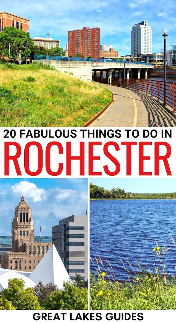 Are you looking for the best things to do in Rochester MN? This guide lists the best Rochester attractions and more! Click here to see what to do in Rochester! | Rochester MN things to do | Rochester MN itinerary | Places to visit in Rochester | Rochester MN restaurants | Rochester attractions | Rochester landmarks | Rochester museums | Rochester parks